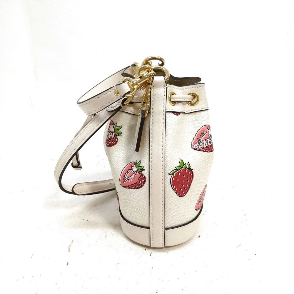 Authentic  COACH Shoulder Bag White PVC mn192-121725 - Picture 3 of 16